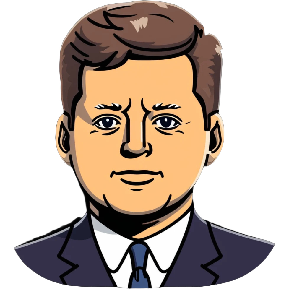 John F. Kennedy presidential portrait emoji