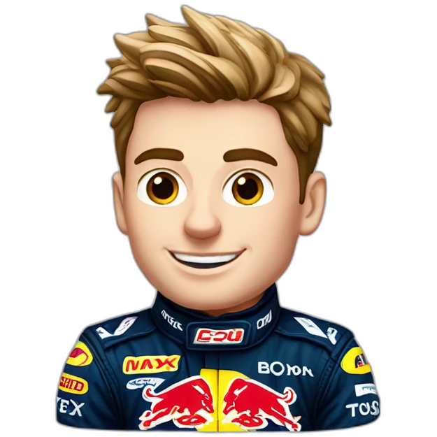 max verstappen champions on the car emoji