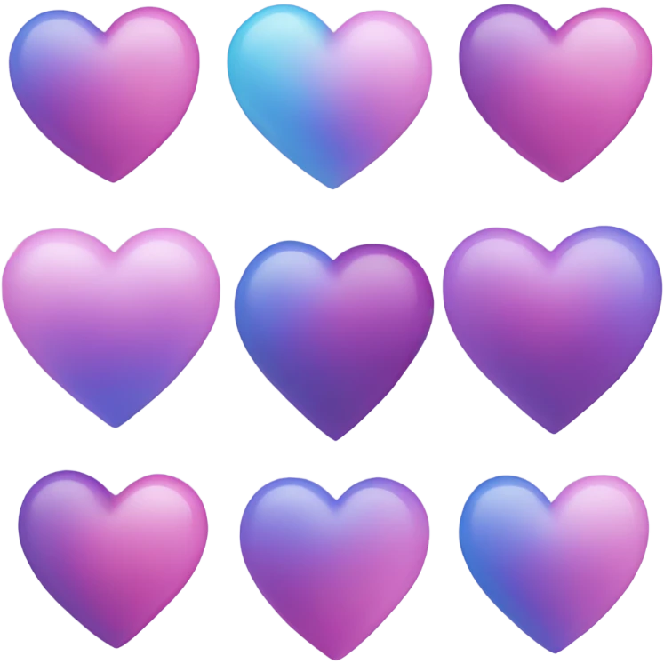 Pink purple blue heart emoji