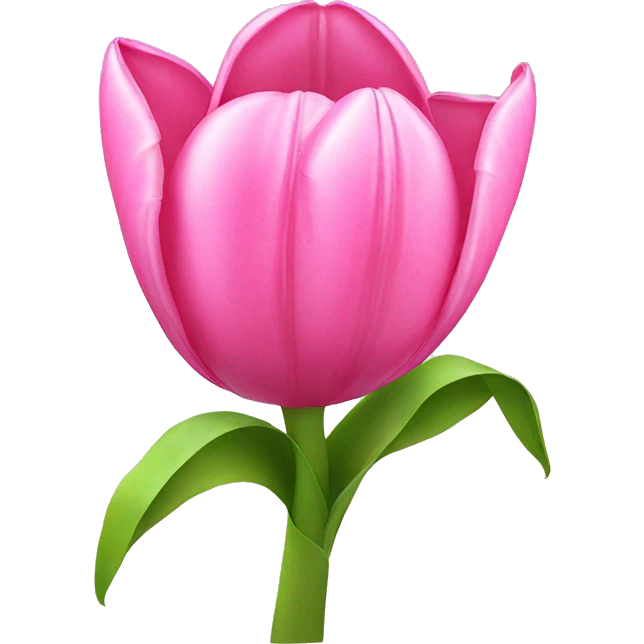 Pink tulips with a bow emoji