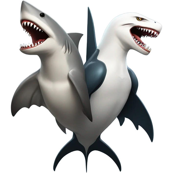 Shark and eagle  emoji
