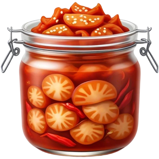 deep red spicy korean style kimchi emoji