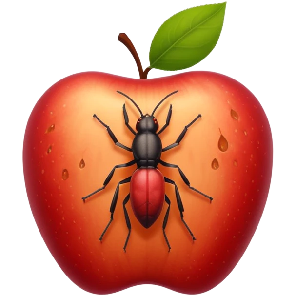 emoji of a small patch of skin (like on the neck or scalp) with a tiny red itchy bump and a small cartoon louse (bit) nearby, expressing mild irritation — clean, soft Apple emoji style, no gore, just symbolic redness and the insect clearly visible emoji