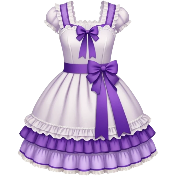 Lolita dress, white and purple emoji