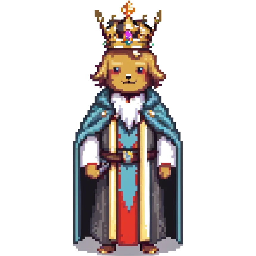 king with crown and robe emoji