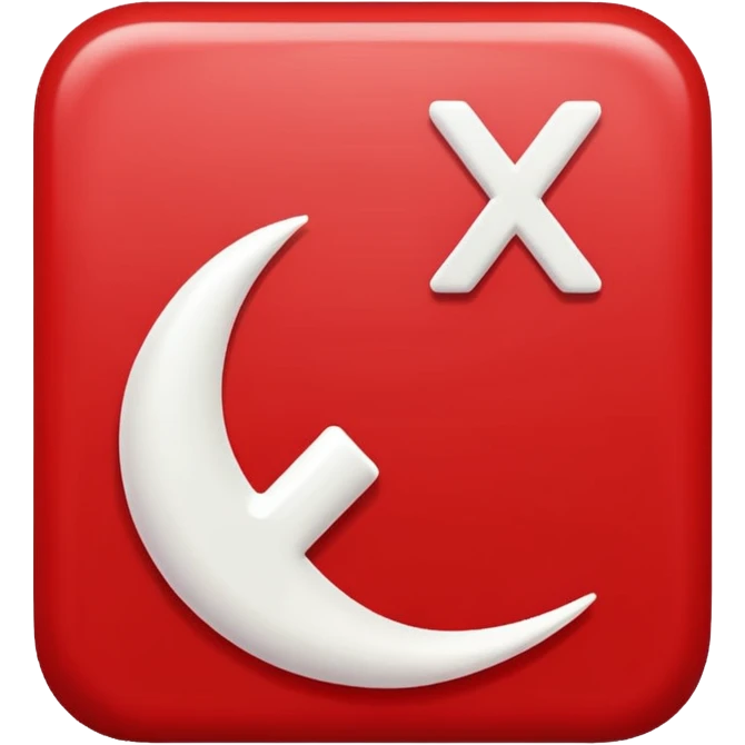 red square with a white x in the middle of it emoji