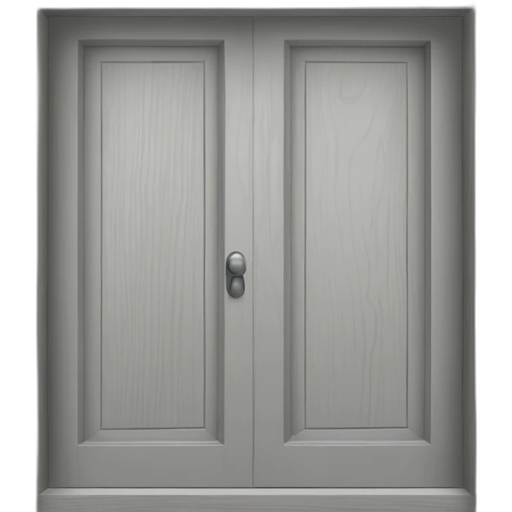 light gray wooden open door emoji
