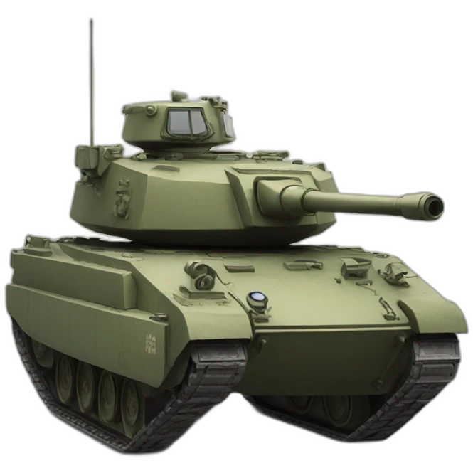 Un chat sur un tank emoji