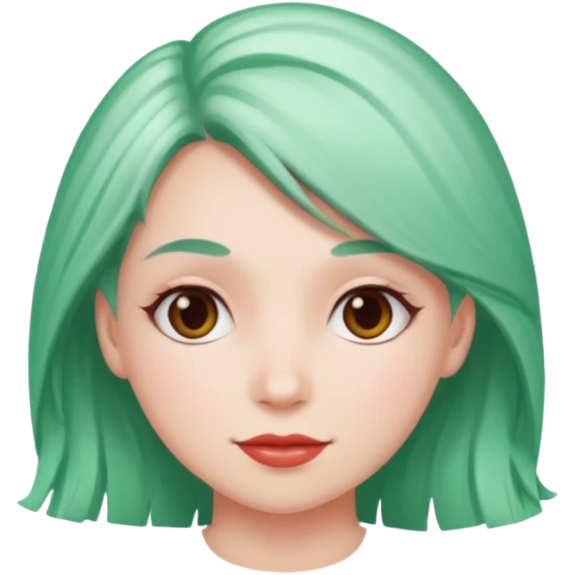girl with peppermint hair  emoji