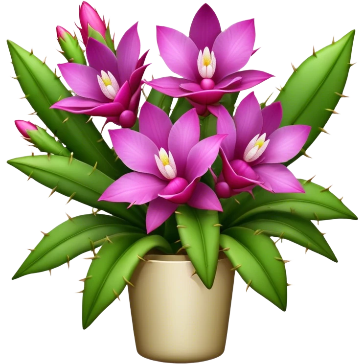 big bouquet Orchid Cactus, luxuriant, stem, leaf emoji