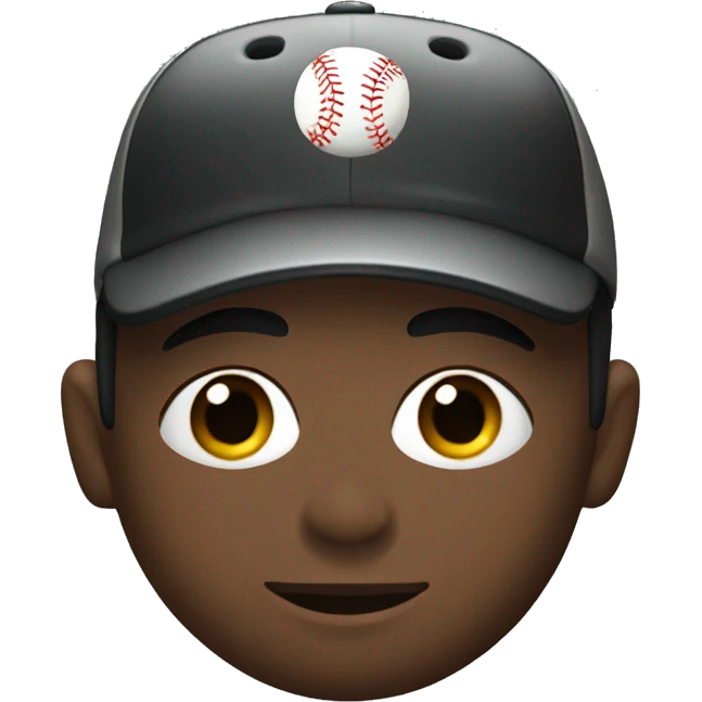Baseball player with eye black emoji