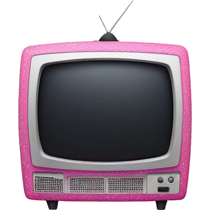 Pink ombre television with glitter  emoji
