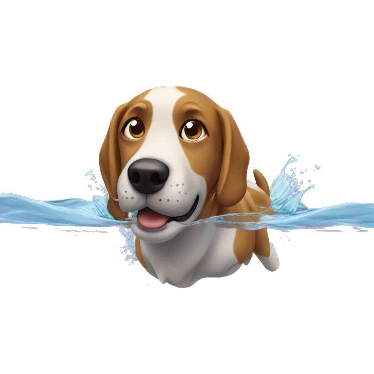 Dog who is swimming emoji