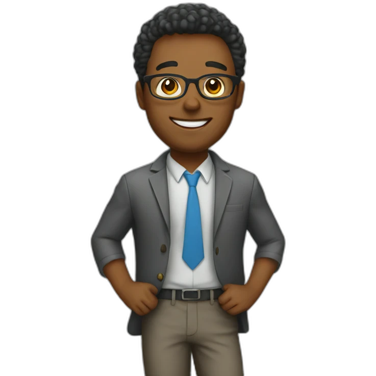 A super cool teacher emoji