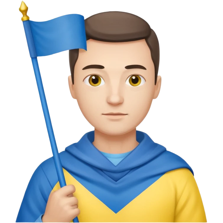 The Ukrainian man with flag emoji