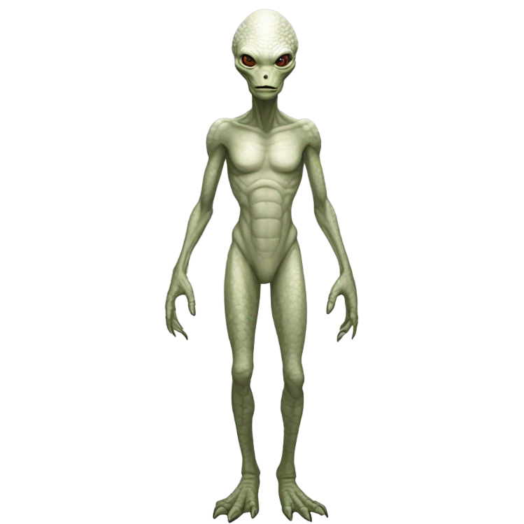 a Reptilian alien white woman, full body emoji