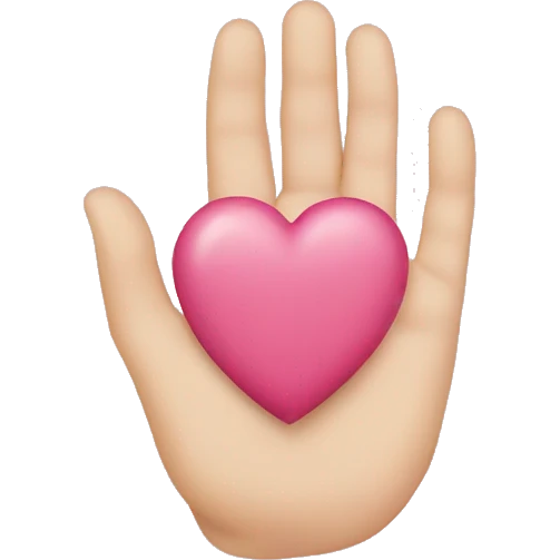 Hand heart on pinky emoji