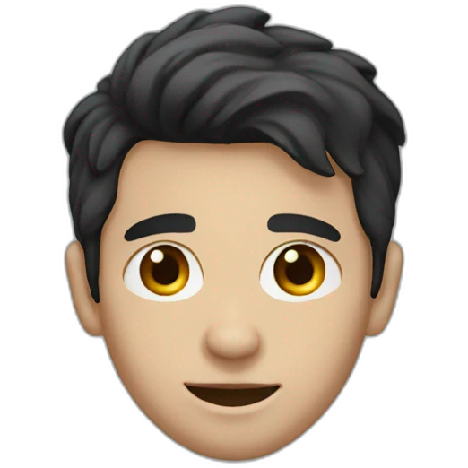 dark hair white boy wearing hoop ear rings emoji