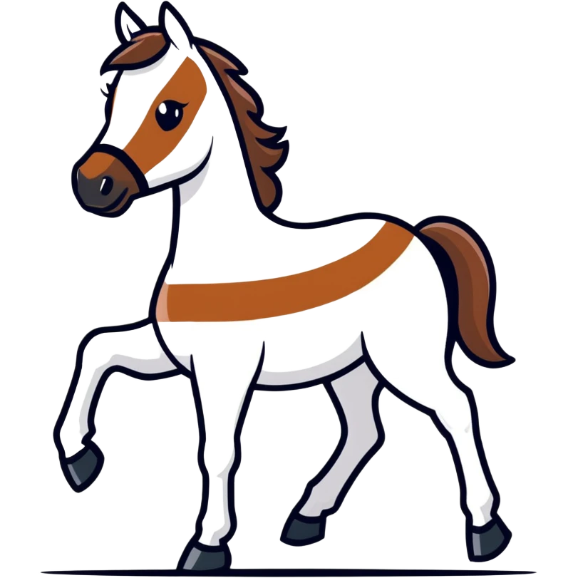 Bay horse with white strip  emoji