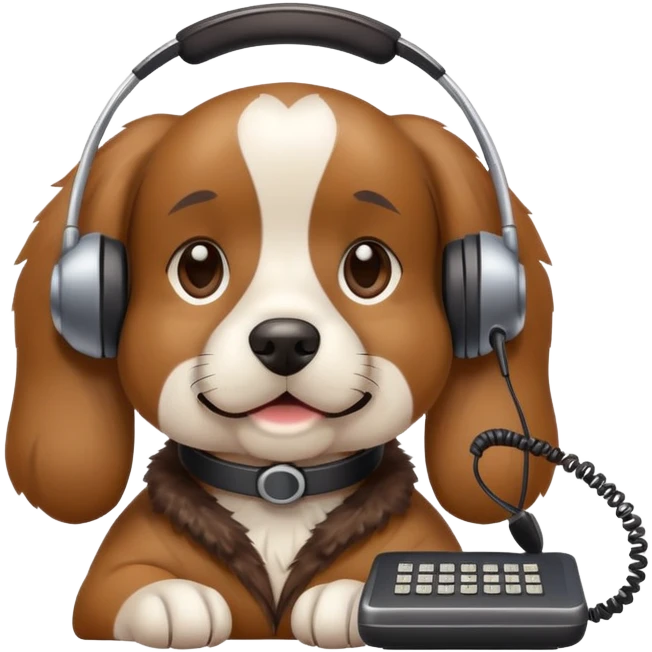 Dog telemarketer  emoji