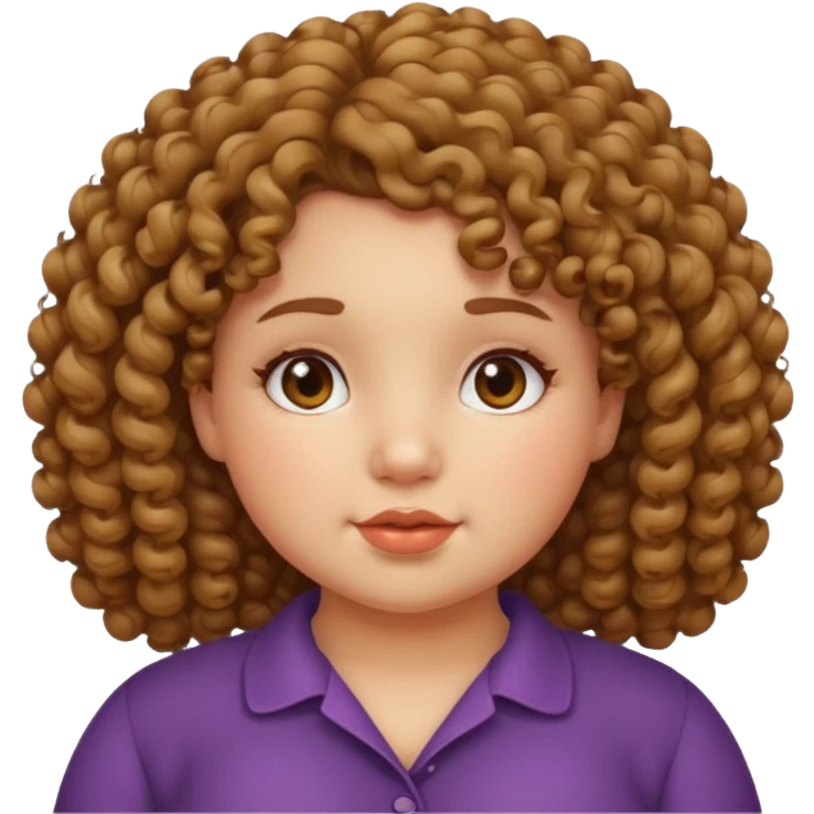 Fat curly head girl emoji