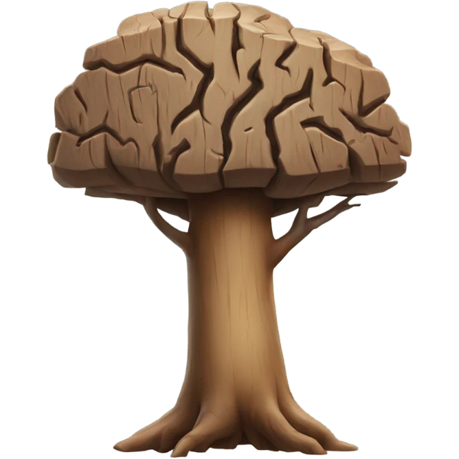 brain tree stump emoji