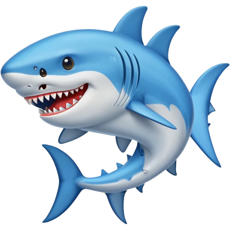 Tiburón con zapatos azules emoji