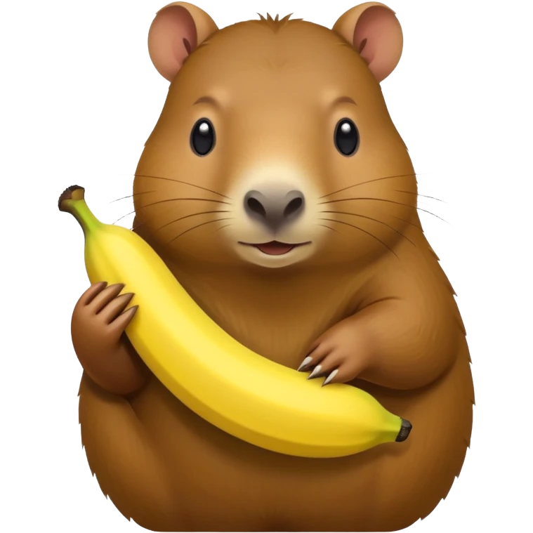 Capibara with a banana emoji