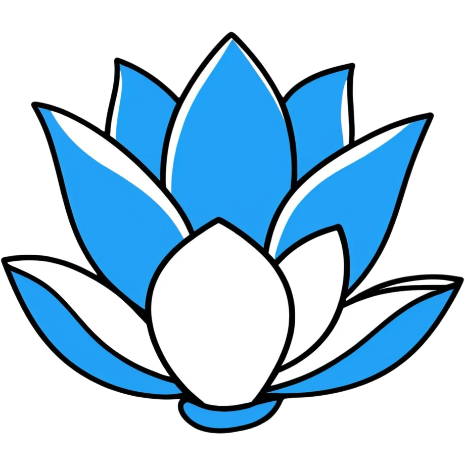 Blue lotus emoji