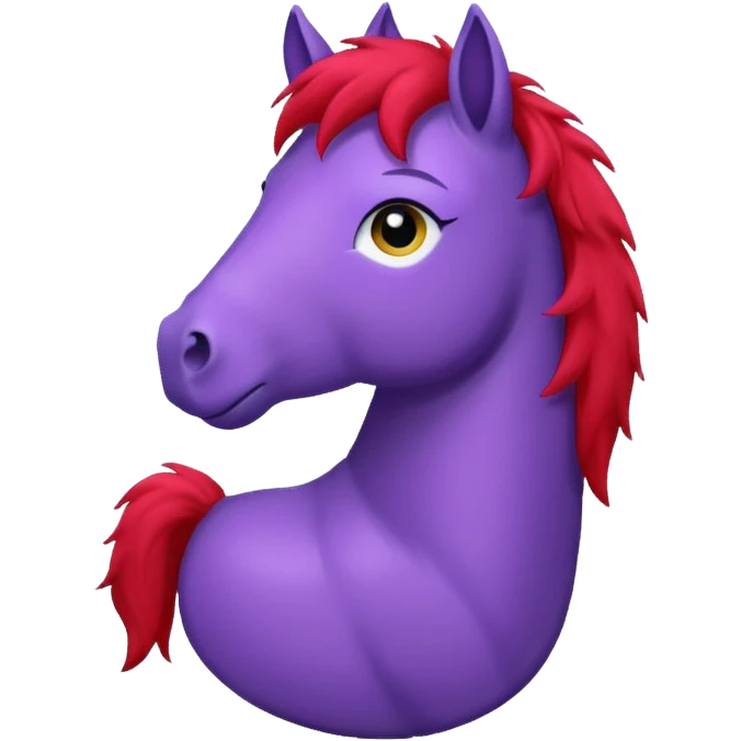 Purple horse wearing red sweater

 emoji
