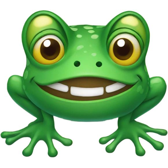 Celebrating frog emoji