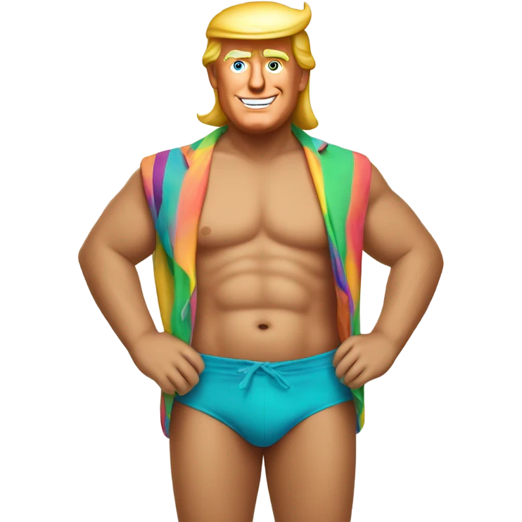 Donald trump in a bikini emoji