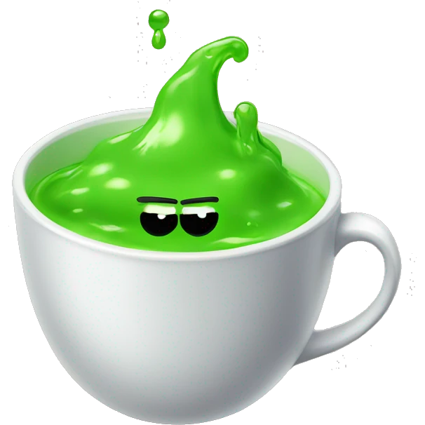 slime coming out of cup emoji