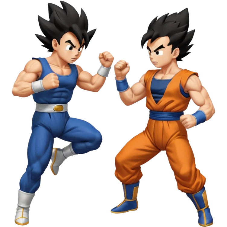 Goku punch Vegeta  emoji