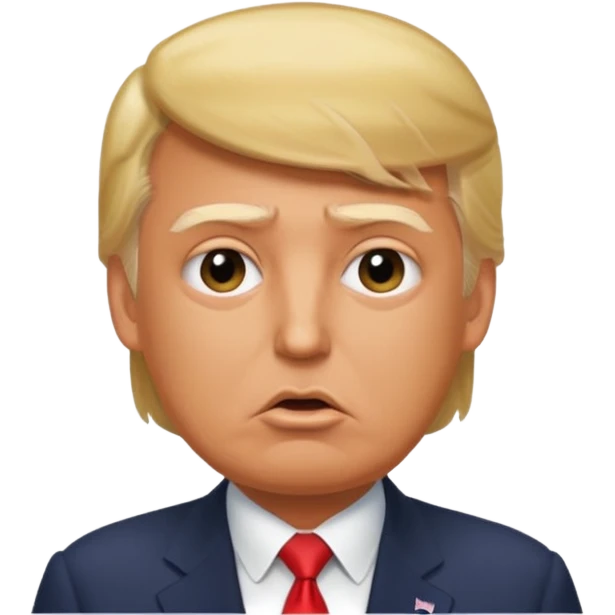 Trump  qui dit des gros mots dans une bulle et qui dit tg  emoji