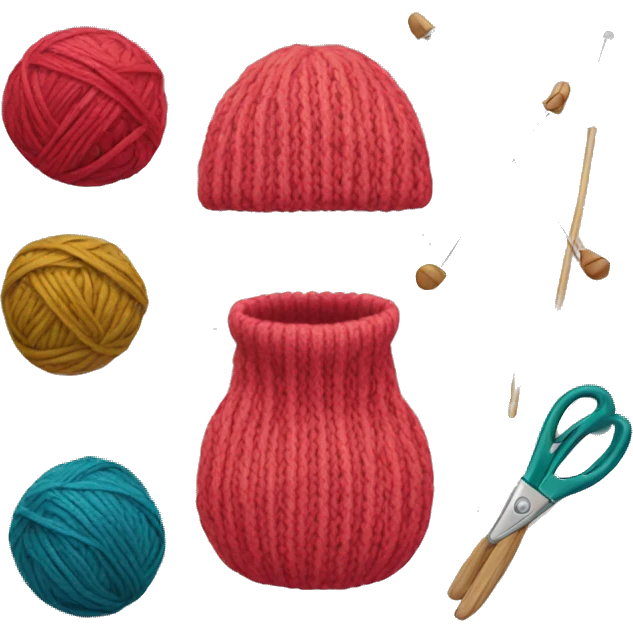 knitting set emoji