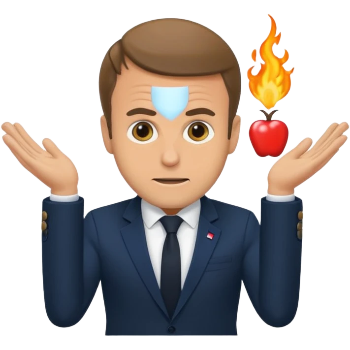 Macron entrain de faire caca emoji