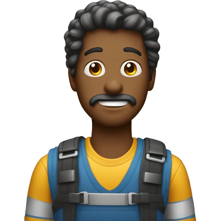 Homem careca com o celular na mão  emoji