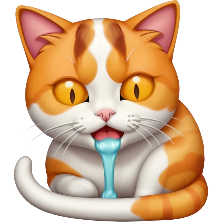 Vomiting cat emoji