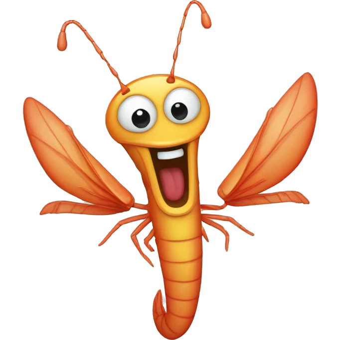 Singing schrimp emoji