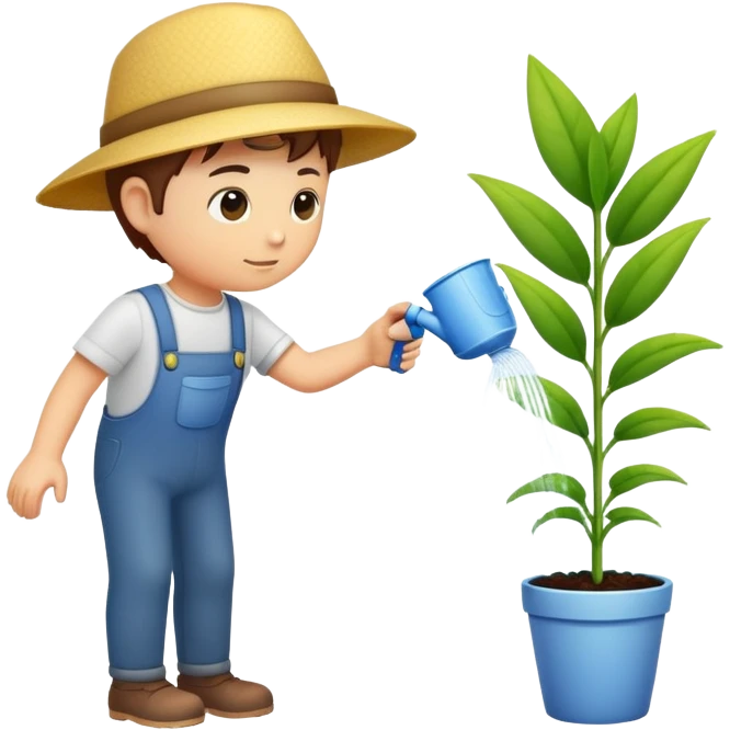 watering a plant emoji