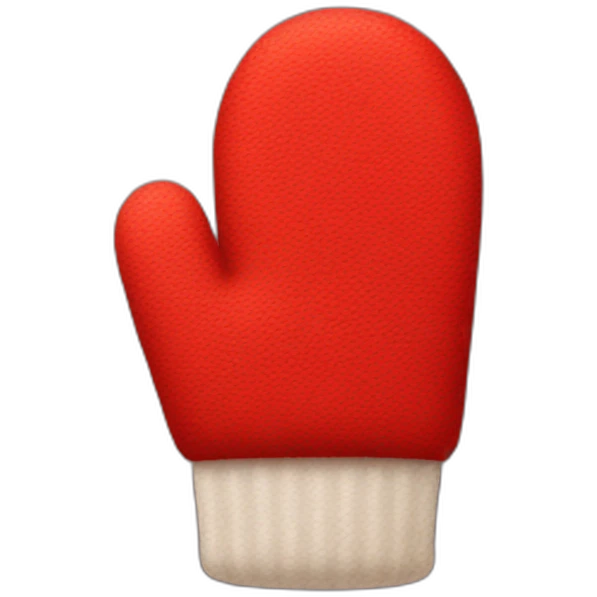 red mitten emoji