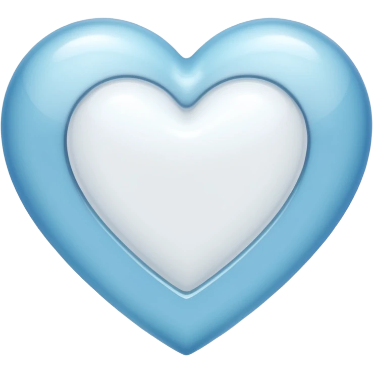 white heart with a transparent center emoji