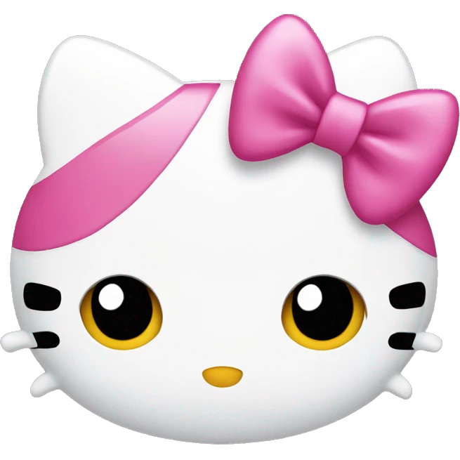 Hello kitty with pink bow  emoji