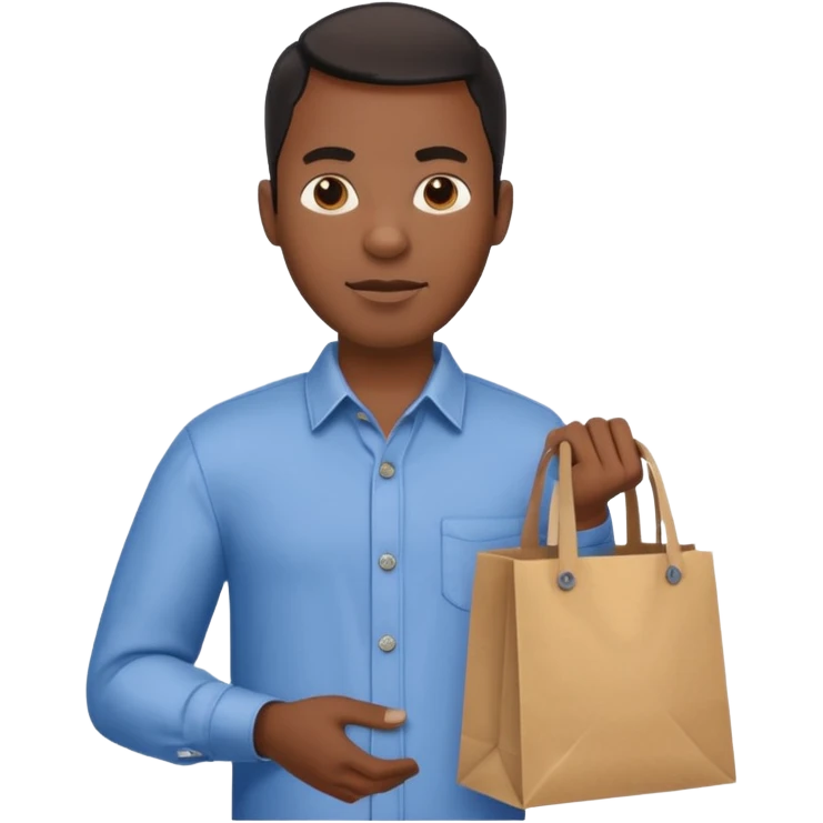 Market Shopper black man emoji