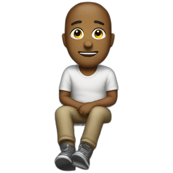 Sitting on television emoji
