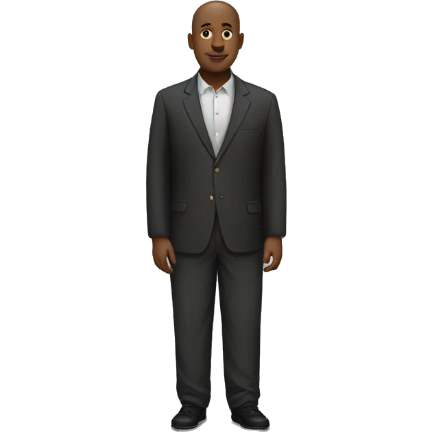 A tall fat black bald man named amawi emoji