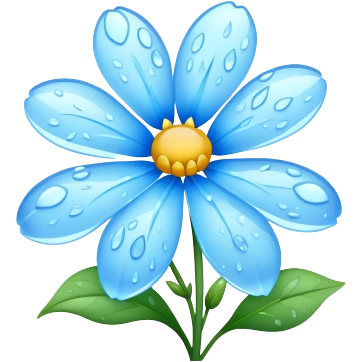 rain with light blue flowers  emoji
