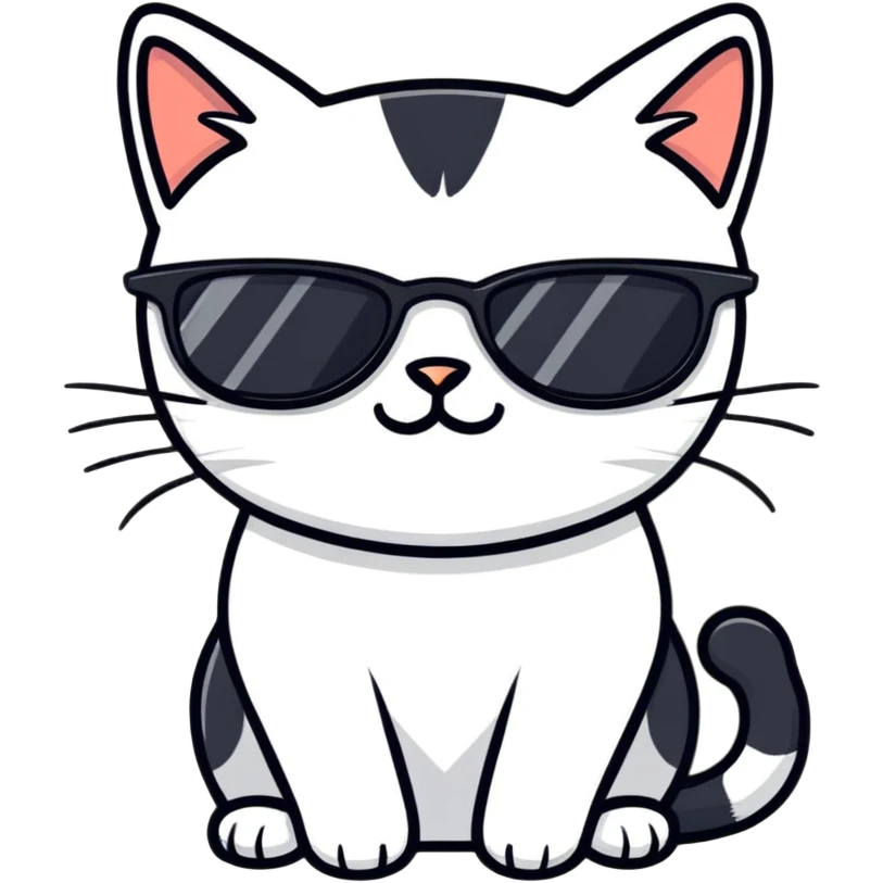Cat with sunglasses emoji