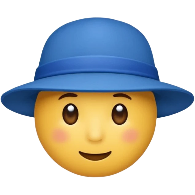 Şapka mavi emoji